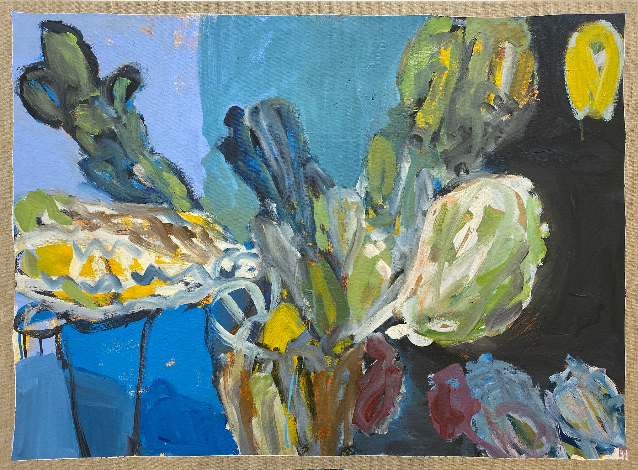 "Aqua pampus" · 80 x 120 cm · Acryl on linen 2021