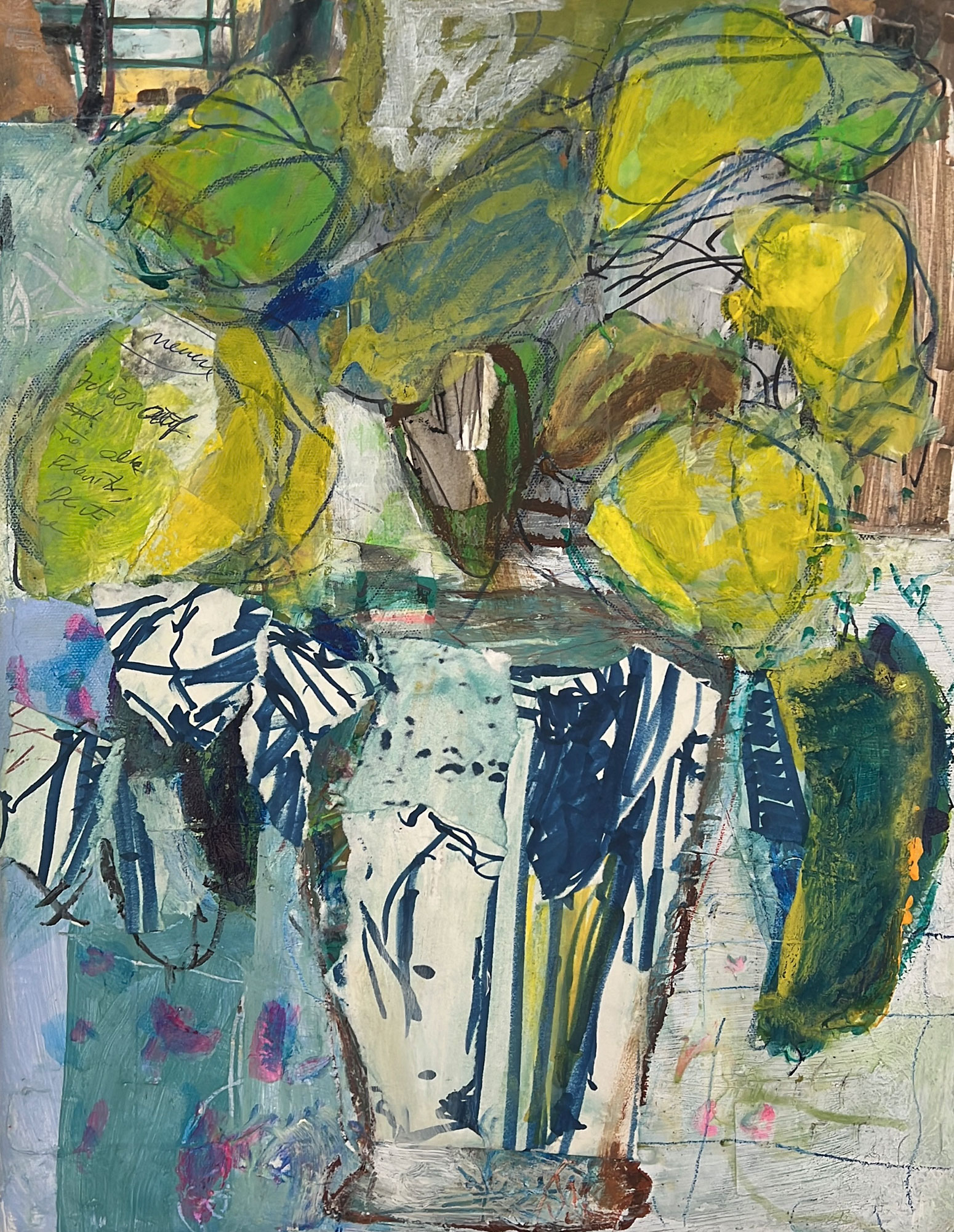 "Nizze" · 60 x 40 cm · Mischtechnik auf Leinwand · 2023