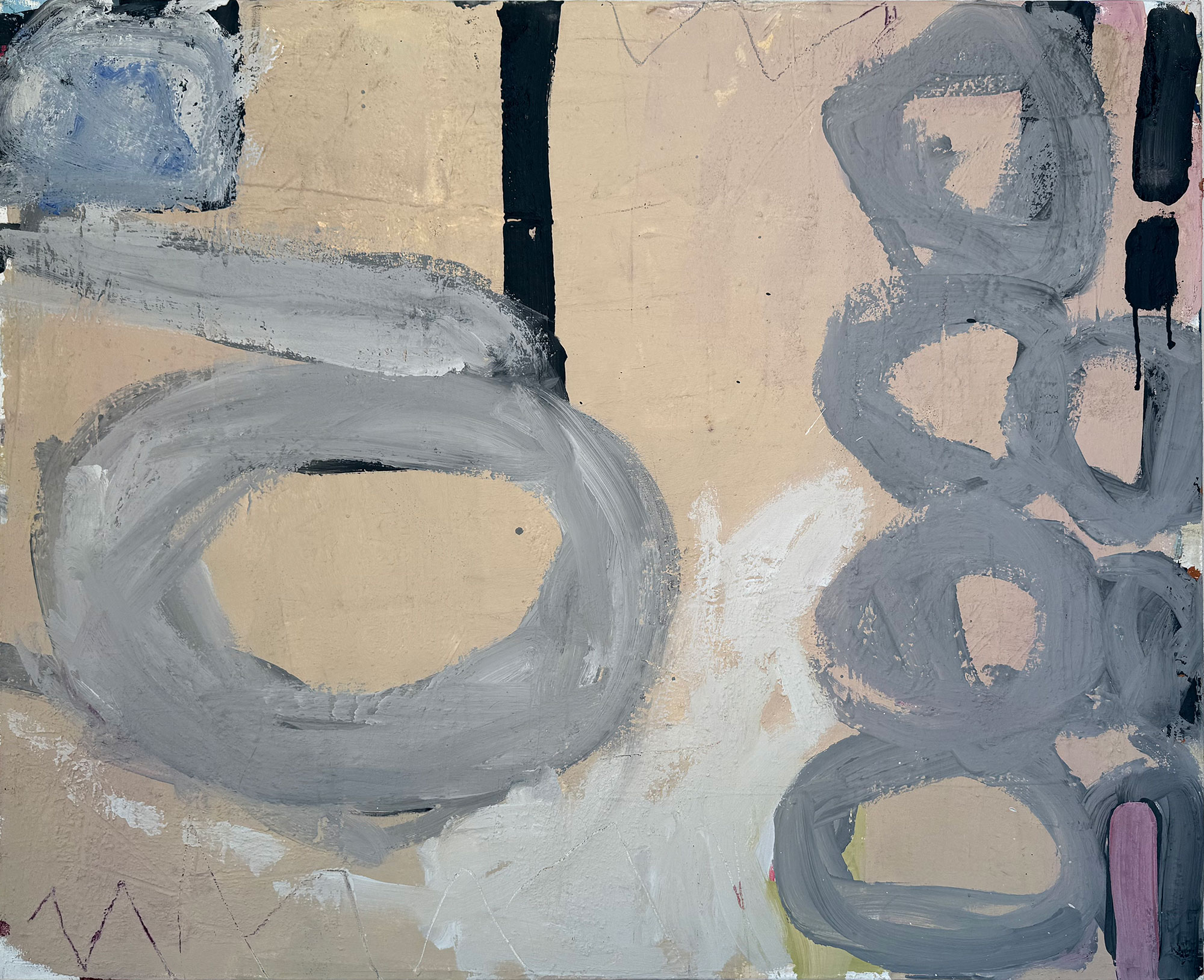 Painting "locomoción"  mixed media on canvas