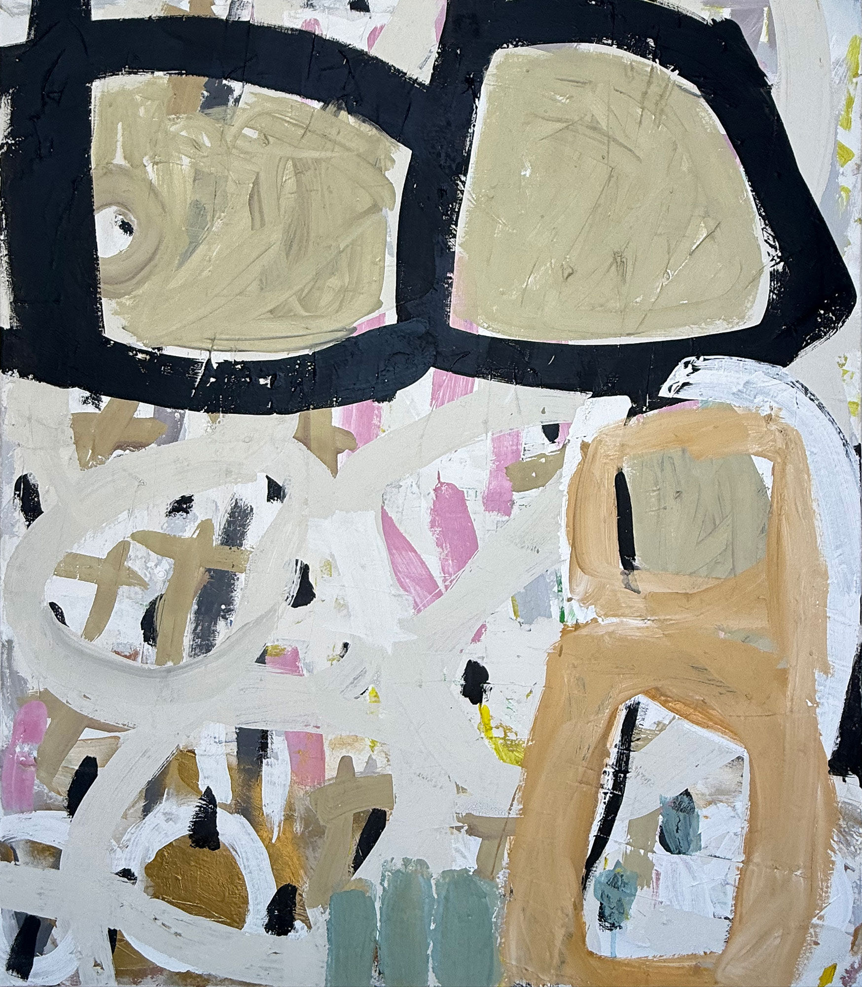 Painting "Lentes"  mixed media on canvas