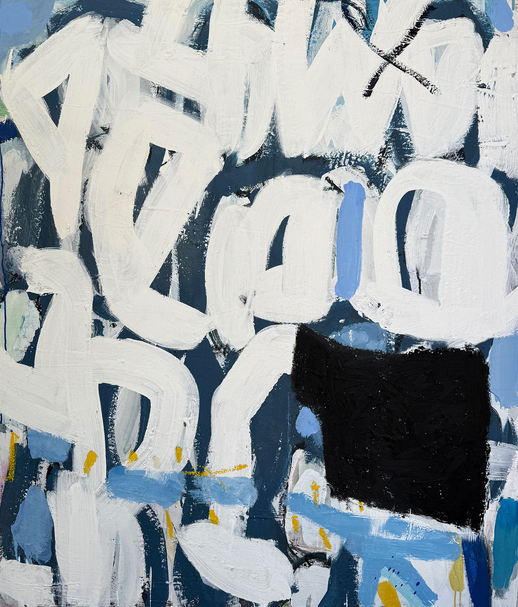 Painting "pensamientos"  mixed media on canvas