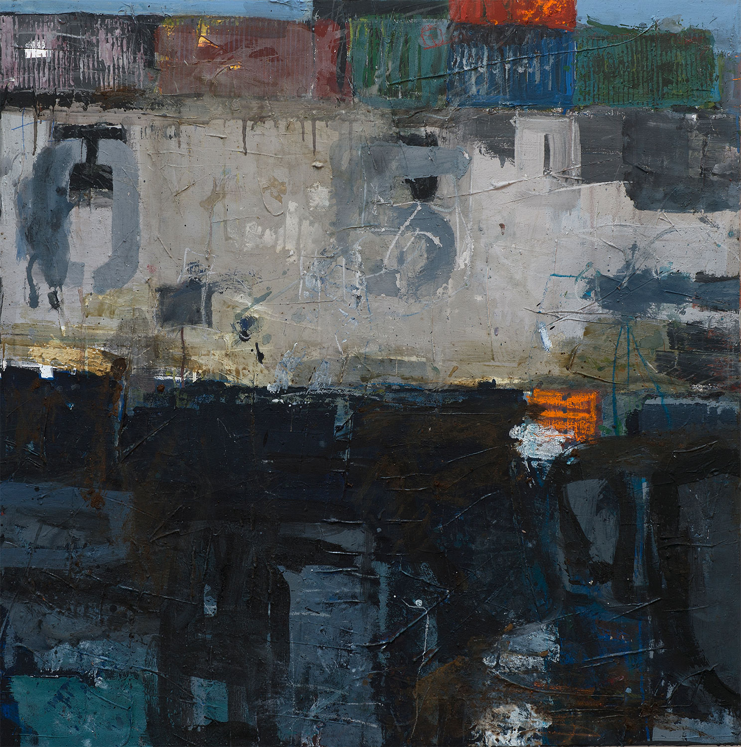 "Standby (left part)" · 120 x 120 cm · Acryl on canvas · 2013