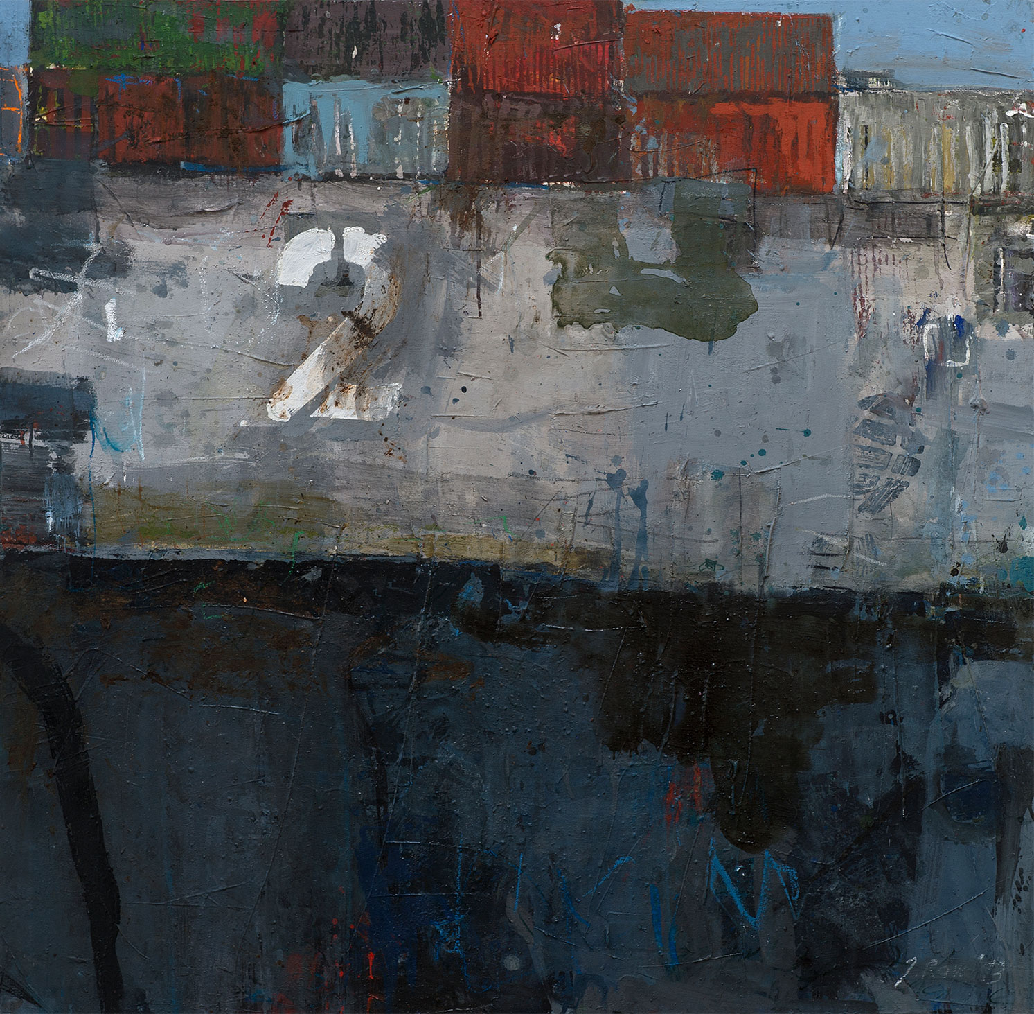 "Standby (right part)" · 120 x 120 cm · Acryl on canvas · 2013