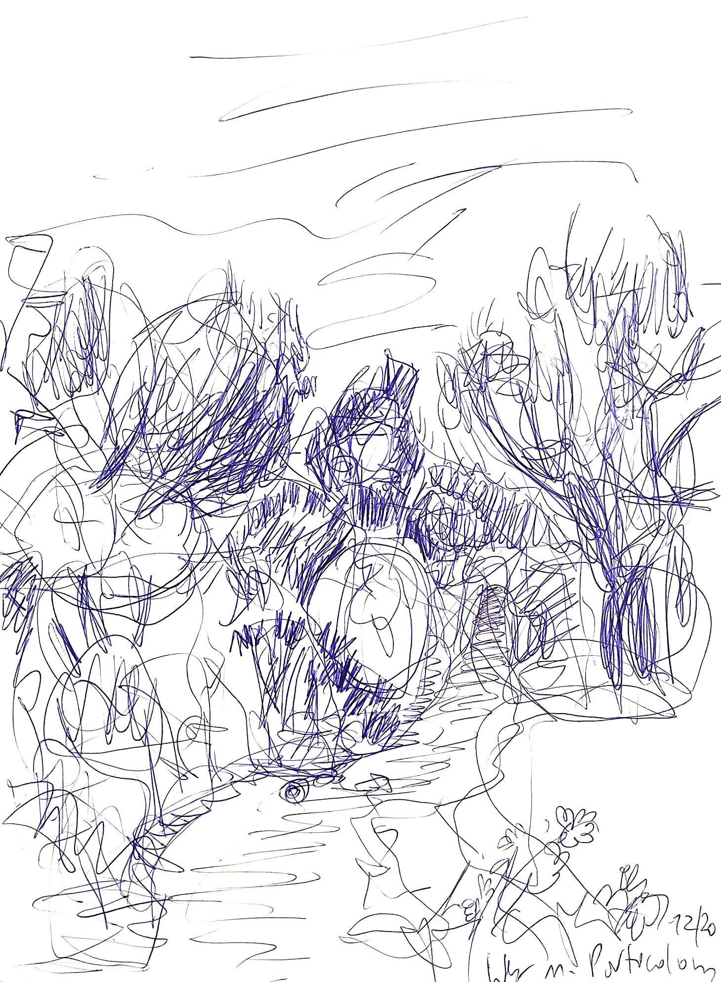 "ohne Titel" · A3 · Kugelschreiber · 2020